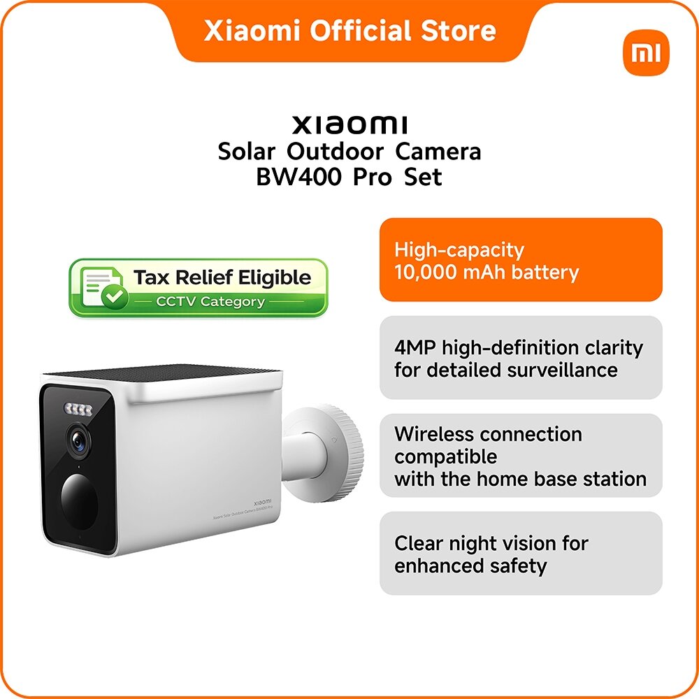 מצלמת אבטחה סולארית Xiaomi Solar 2.5K BW400 PRO