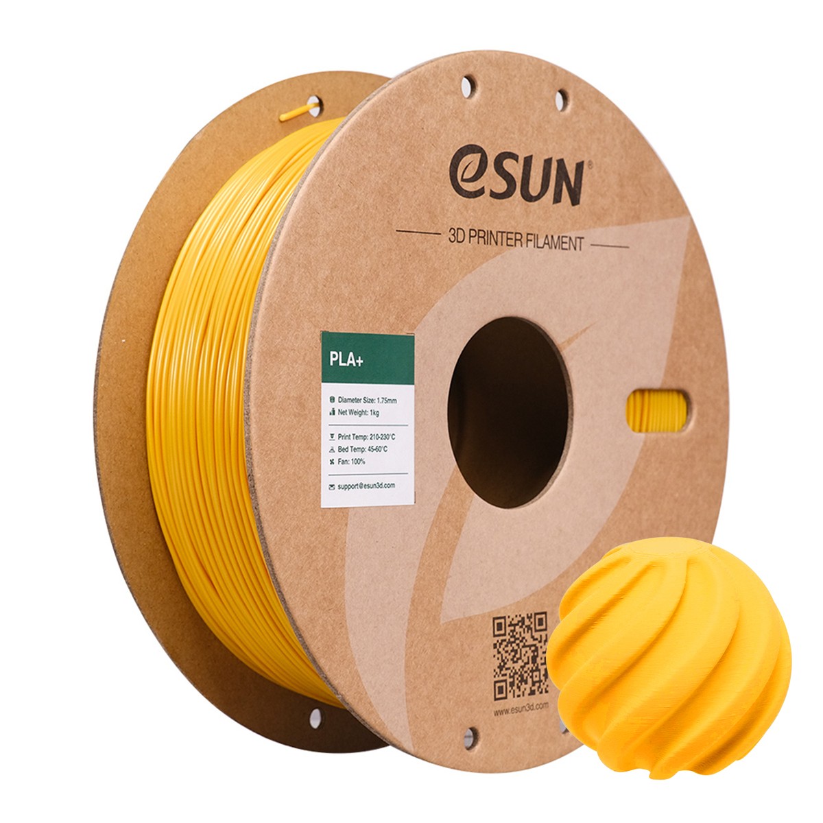 גליל פילמנט איכותי ESUN מסוג PLA+ 1KG 1.75- זהב