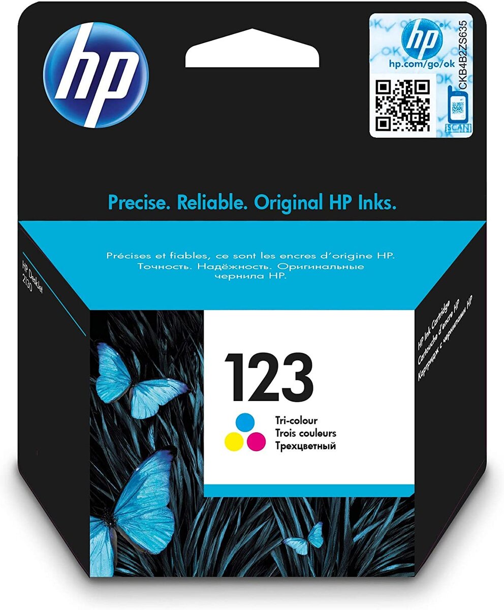 דיו מקורי שחור HP 123