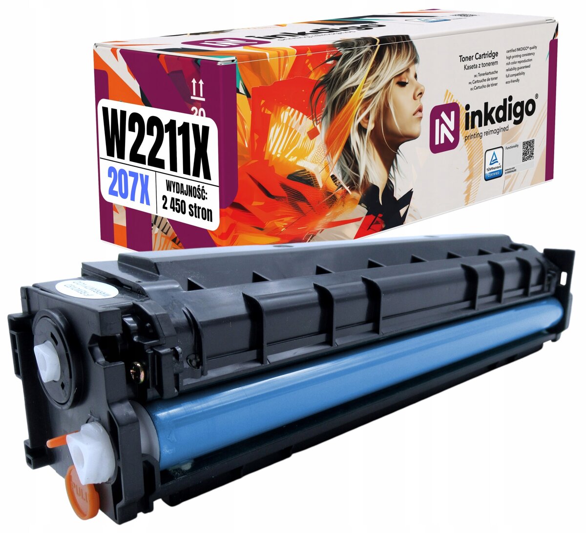 טיונר תחליפי HP 283FDW W2211X כחול 207X כ-2450 בכיסוי 5%
