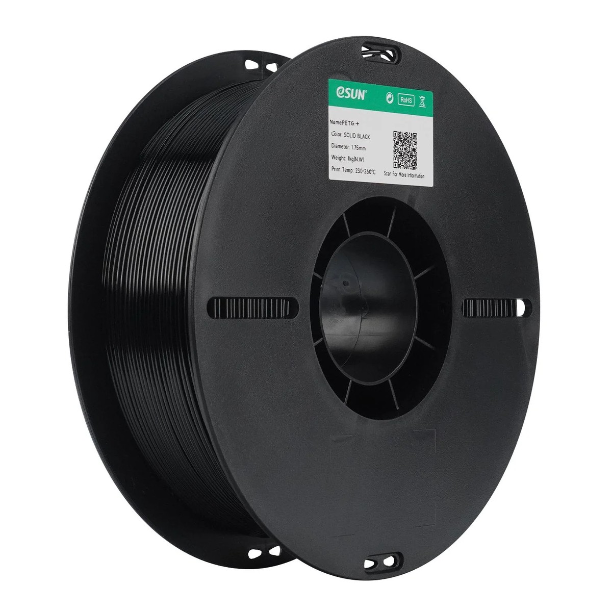 גליל פילמנט איכותי ESUN מסוג PETG+ 1KG 1.75- שחור