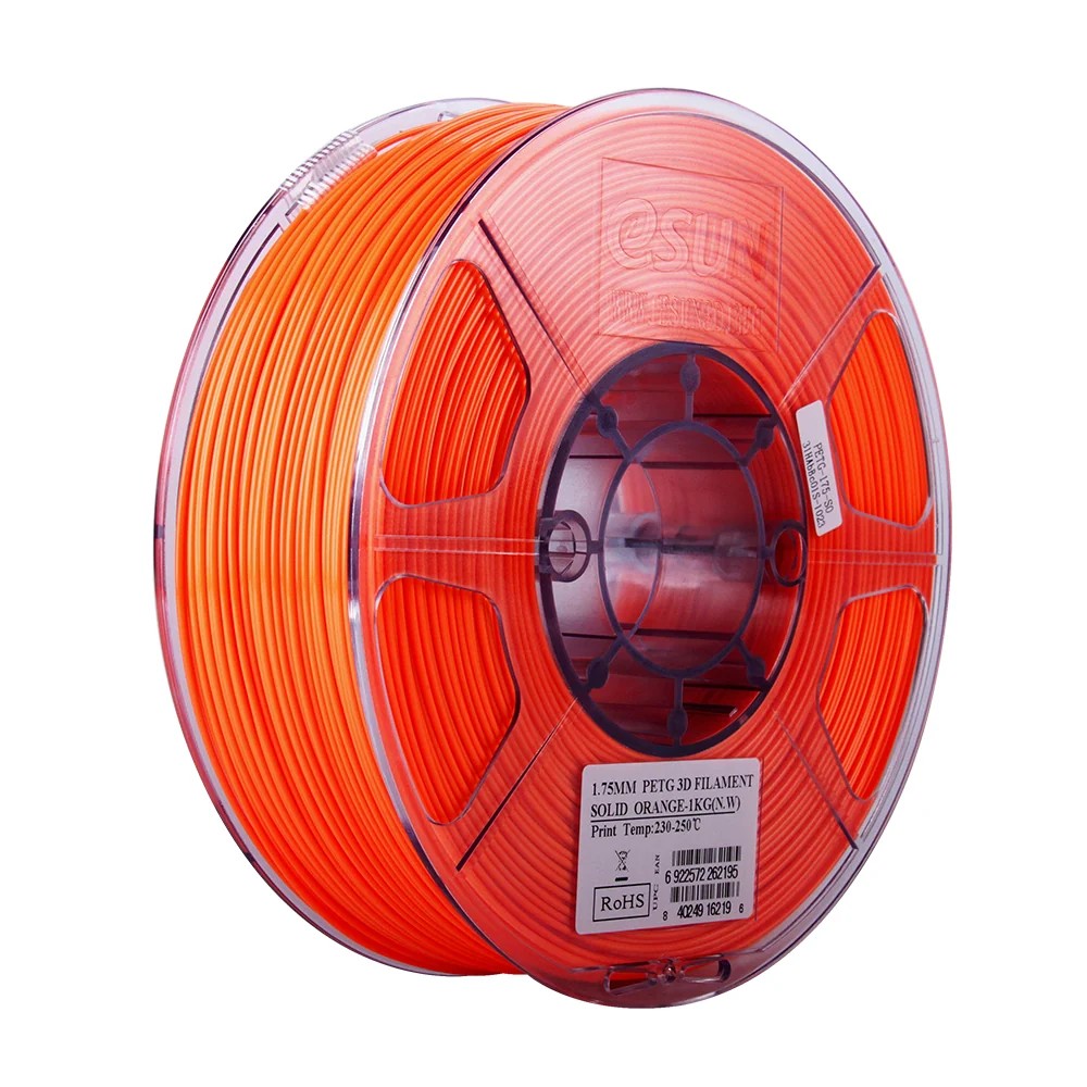 גליל פילמנט איכותי ESUN מסוג PETG 1KG 1.75- כתום