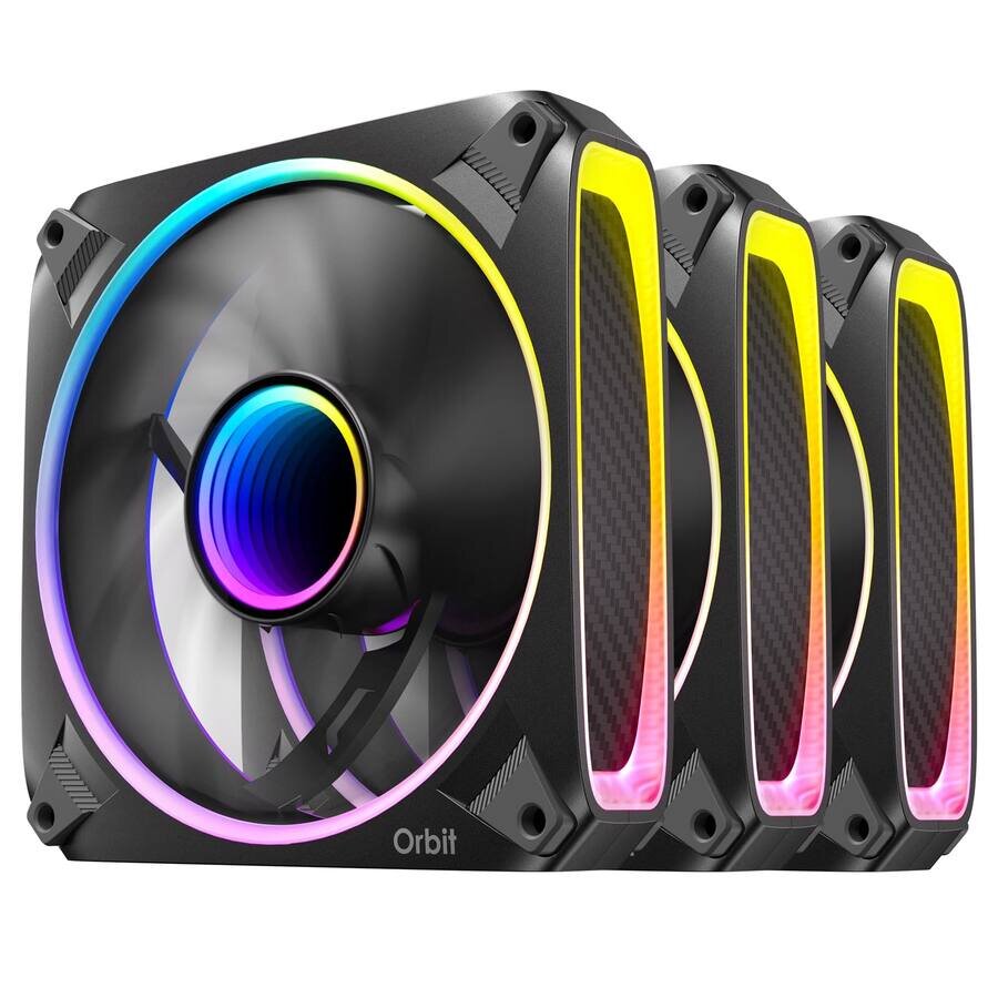 מאווררים למארז Antec Orbit 120 ARGB 3 Pack
