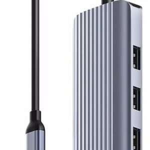 תחנת עגינה CUDY 4K-60Hz HDMI 100W UH606 USB-C Hub GbE