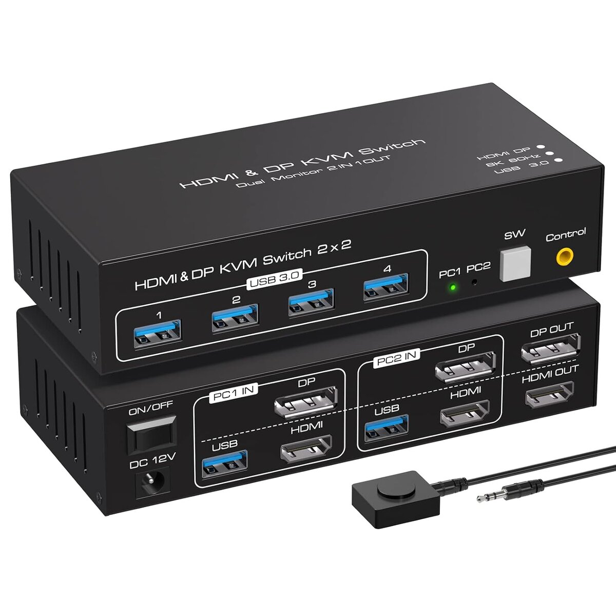 KVM DISPLAY PORT DP 2PORT 4K 60Hz