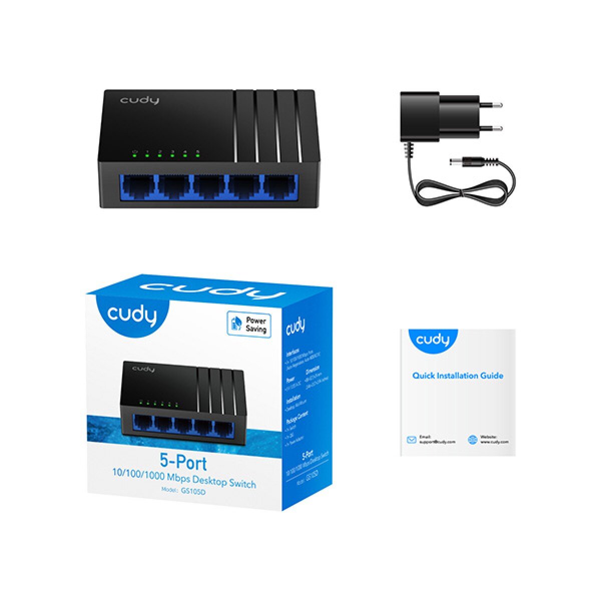 סוויץ' CUDY 5-Port Gigabit Desktop Switch