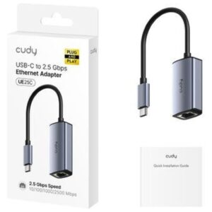 מתאם רשת CUDY USB-C to Ethernet Adapter UE25C 2.5Gb