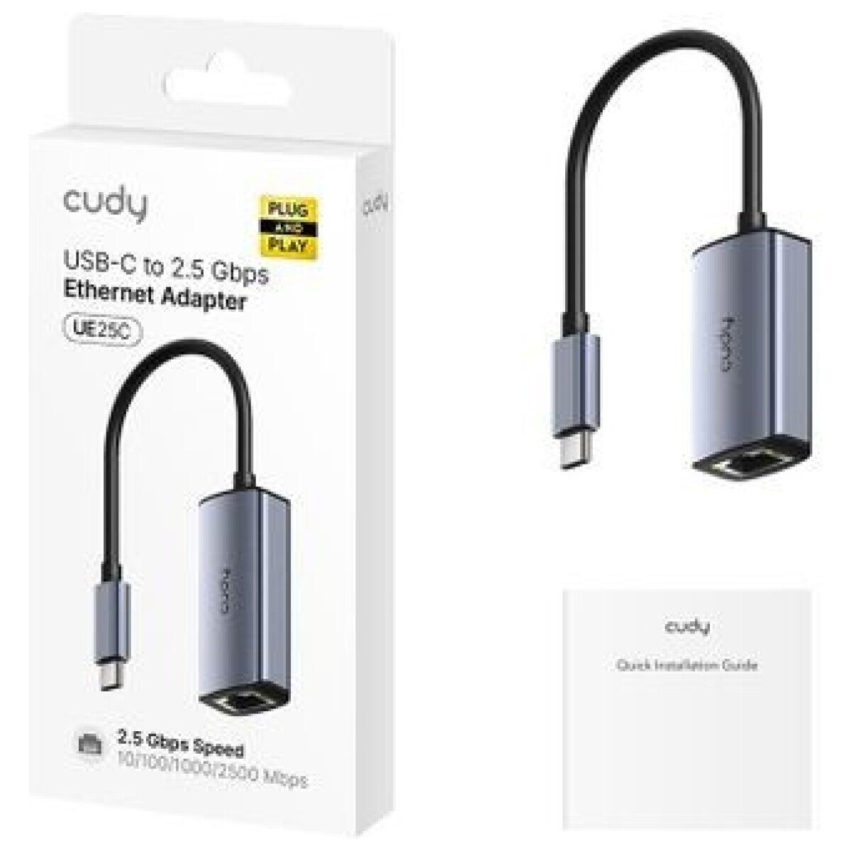 מתאם רשת CUDY USB-C to Ethernet Adapter UE25C 2.5Gb
