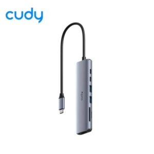 CUDY 7 IN 1 USB-C HUB WITH SD CARD + MICRO SD 4K HDMI