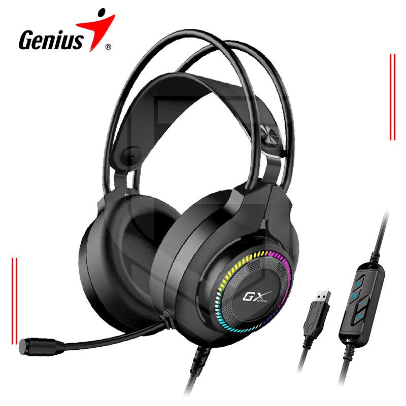אוזניות GENIUS HS-GX580U RGB LIGHT USB