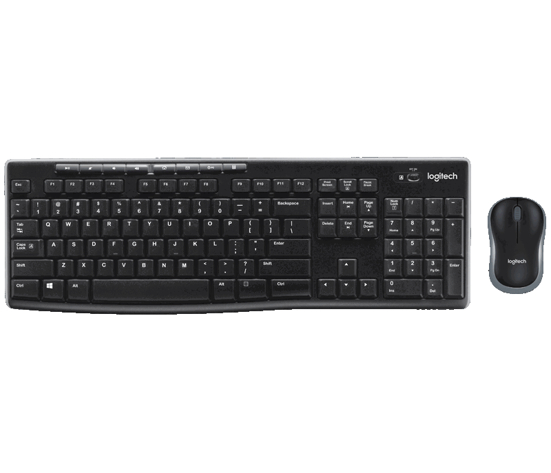 סט מקלדת ועכבר אלחוטי LOGITECH MK270
