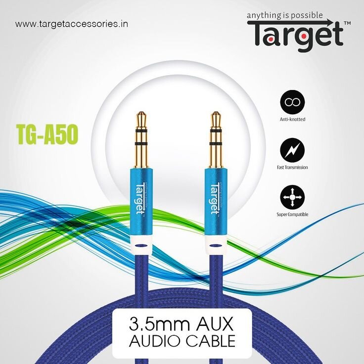 אוזניות חוטיות TARGET AUX 3.5MM