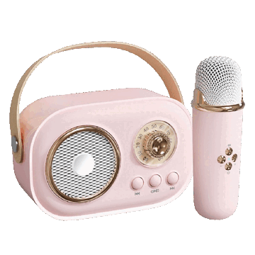 רמקול אלחוטי כולל מיקרופון CORAL C100 SIXTIES TB - לבן