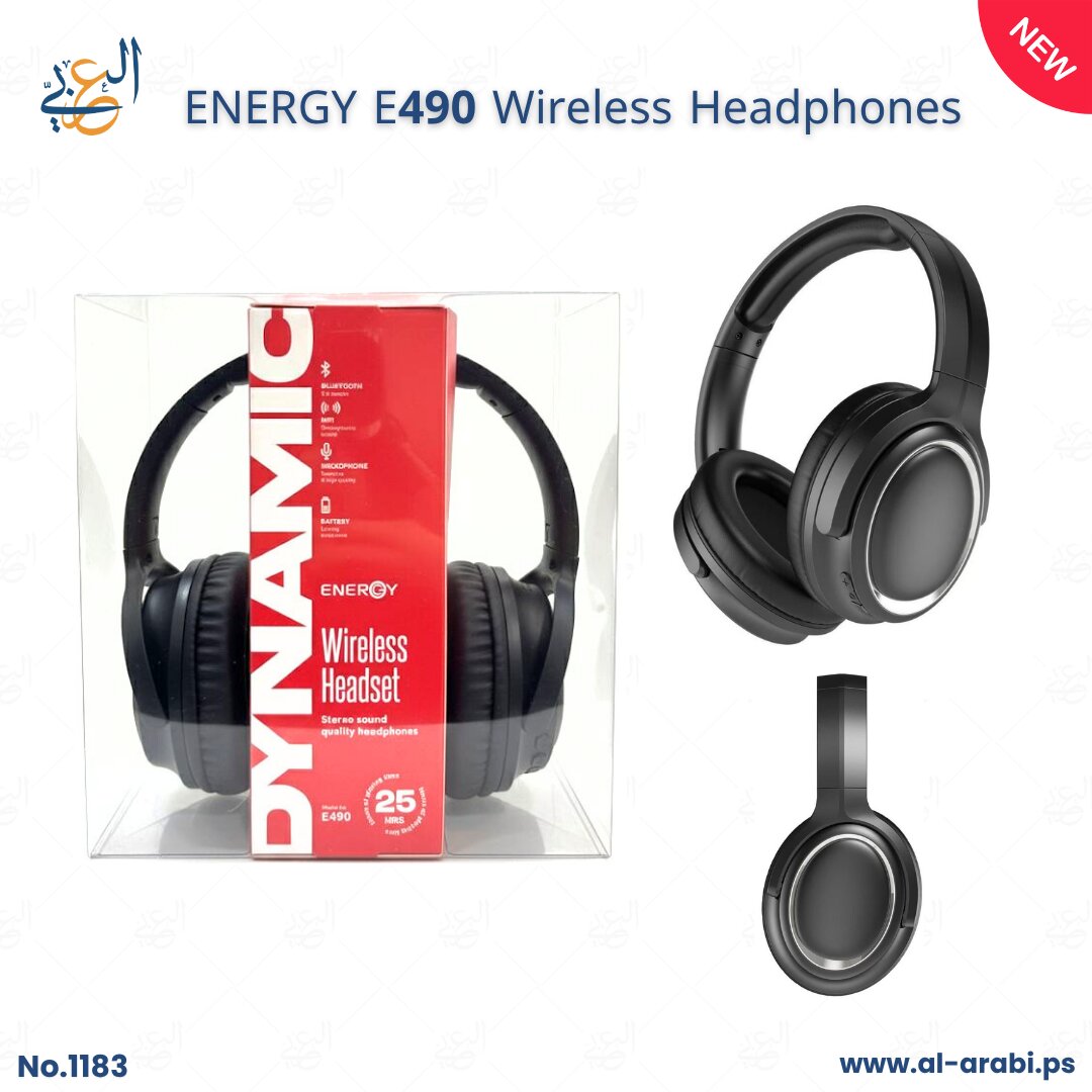 אוזניות קשת אלחוטיות ENERGY E490 BT WHITE - שחור