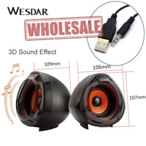 רמקול עם USB חשמל+WESDAR MINI CS1 AUX