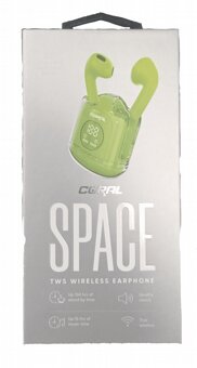 אוזניות אלחוטיות CORAL SPACE TWS TB בצבע שחור