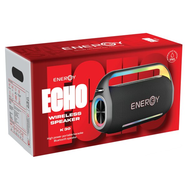 רמקול אלחוטי + 2 מיק' ENERGY ECHO K32 RGB BT