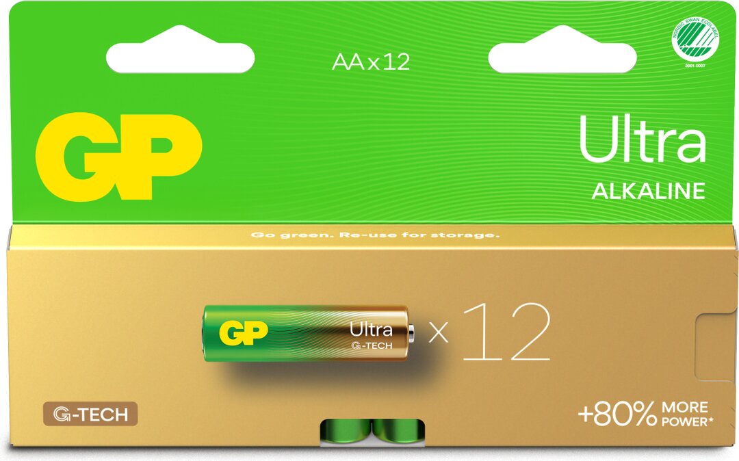 סוללות GP AA 1.5V - סט 12 סוללות