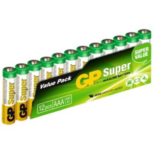 סוללות 1.5V אלקליין 12 AAA סוללות GP