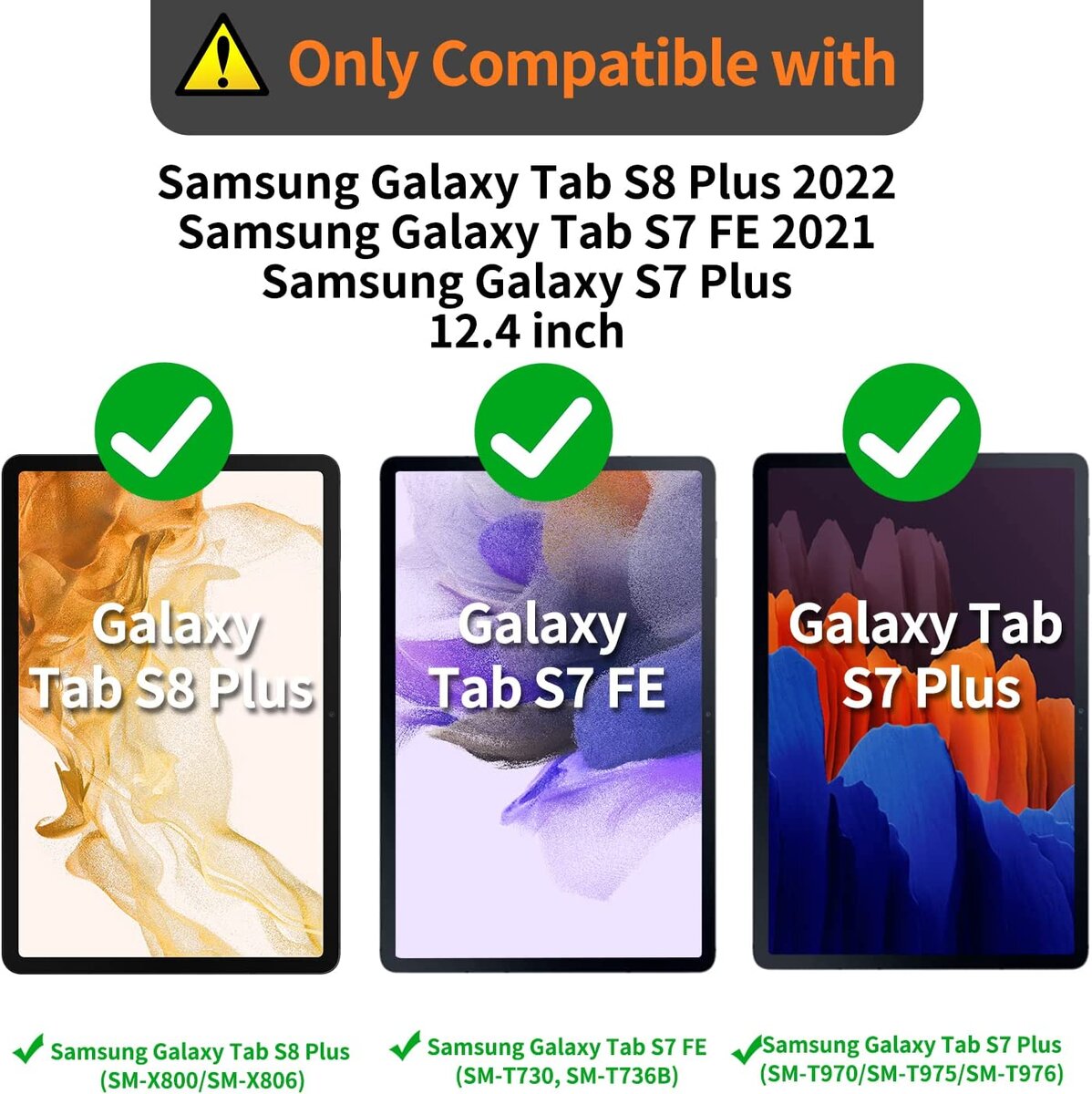 נרתיק מסתובב 360 מעלות SAMSUNG TAB S7/8 PLUS/FE 12.4