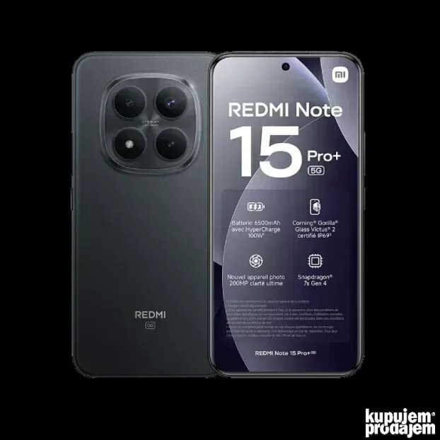 MI REDMI NOTE 15 PRO+ PLUS 5G 12+512GB BLACK