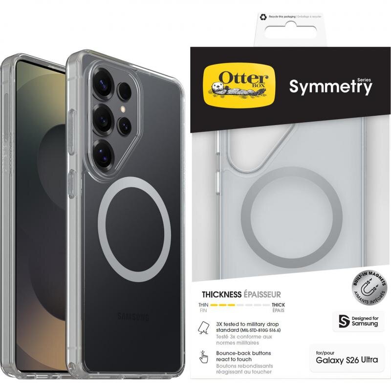 כיסוי OtterBox Symmetry Galaxy S26 MAGNET - שקוף